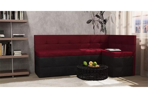 Кухонный диван Токио (Домино) Комби Red угловой - фото 147194