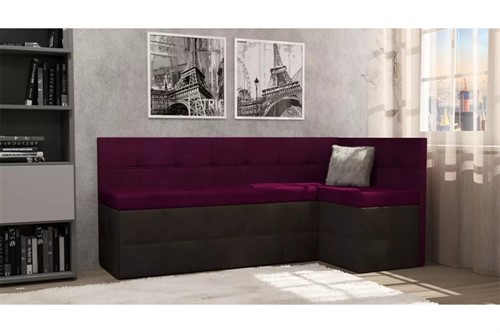 Кухонный диван Токио (Домино) Комби Дарк Violet угловой - фото 147994