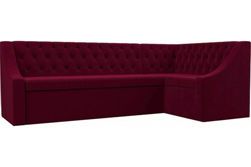Кухонный диван Мерлин Вельвет Red угловой - фото 148331