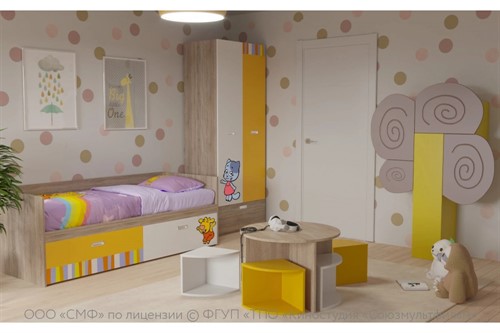 Детская комната Юниор Оранжевая Корова 1 - фото 162445