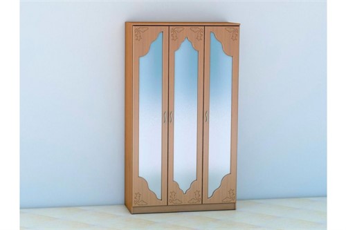 Шкаф Горизонт 3 с 3 зеркалами (Декор 2) - фото 165195
