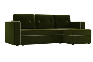 Диван угловой Принстон micro-velvet Green еврокнижка