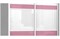 Шкаф-купе Боско 7 White/pink - фото 138190