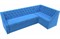 Кухонный диван Мерлин Велюр Blue угловой - фото 148326