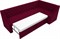Кухонный диван Мерлин Вельвет Red угловой - фото 148335