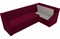 Кухонный диван Мерлин Вельвет Red угловой - фото 148336