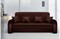 Диван прямой Престиж коричневый 140см книжка - фото 150066