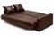 Диван прямой Престиж коричневый 140см книжка - фото 150071