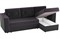 Диван угловой Принстон micro-velvet Black еврокнижка - фото 150920