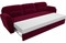 Диван прямой Бостон Вельвет Red дельфин - фото 151749