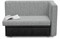 Кушетка Полонез с ящиком для хранения Серая рогожка/Черная экокожа тахта - фото 152872