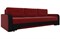 Диван прямой Ник-3 Красный Черный еврокнижка - фото 154470