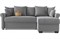 Диван угловой Рейн Gray дельфин - фото 155888