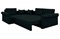 Диван угловой Юта велюр черный - фото 156058