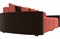 Диван прямой Бристоль Вельвет Коралловый-Коричневый - фото 156316