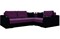 Диван угловой Комфорт велюр фиолетовый черный - фото 157622