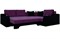 Диван угловой Комфорт велюр фиолетовый черный - фото 157623