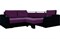 Диван угловой Комфорт велюр фиолетовый черный - фото 157624