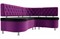 Кухонный диван Вегас Вельвет Black Фиолет угловой - фото 157830