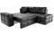 Диван угловой Леос Eco-leather Black еврокнижка - фото 158557