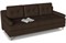 Диван прямой Белфаст Tesla Chocolate еврокнижка без локтей - фото 159504