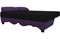Диван прямой Евро Черный Фиолетовый еврокнижка - фото 159720