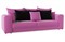 Диван Мэдисон вельвет Люкс Фиолетовый подушки черные - фото 160370