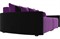 Диван прямой Бристоль Вельвет Фиолетовый-Black - фото 160499