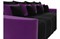 Диван прямой Бристоль Вельвет Black-Фиолетовый - фото 160510