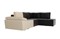 Диван угловой Хавьер Black-Beige экокожа - фото 161042
