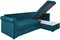Диван угловой Берлин Вельвет Бархат Океан - фото 168301