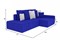 Диван модульный Портленд Велюр Blue - фото 170348