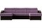 Диван угловой Форсайт Вельвет Лилак-Brown - фото 173554