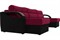 Диван угловой Форсайт Вельвет Red-Black - фото 173636