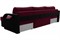 Диван угловой Форсайт Вельвет Red-Black - фото 173640