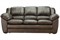 Диван Оберон-3 Brown кожаный - фото 176550