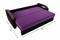 Диван Форсайт Вельвет Фиолет-Black - фото 176570