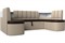 Диван угловой Тефида-П Brown-Beige - фото 177048