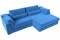 Диван угловой Пекин Велюр Blue - фото 177340