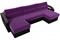 Диван угловой Форсайт Вельвет Микс Фиолет-Black - фото 177567