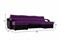 Диван угловой Форсайт Вельвет Микс Фиолет-Black - фото 177571
