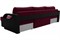 Диван угловой Форсайт Вельвет Микс Red-Black - фото 177579