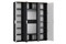 Шкаф 4-х дверный Салерно графит - фото 180162