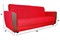 Диван прямой Лира Люкс Red - фото 183774