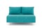 Диван прямой Милли Дрим Blue Мини без подлокотников - фото 187556